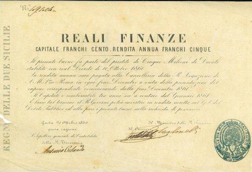 Italië. - 100 Francs 1860 - Regno delle Due Sicilie, Postzegels en Munten, Munten | Nederland