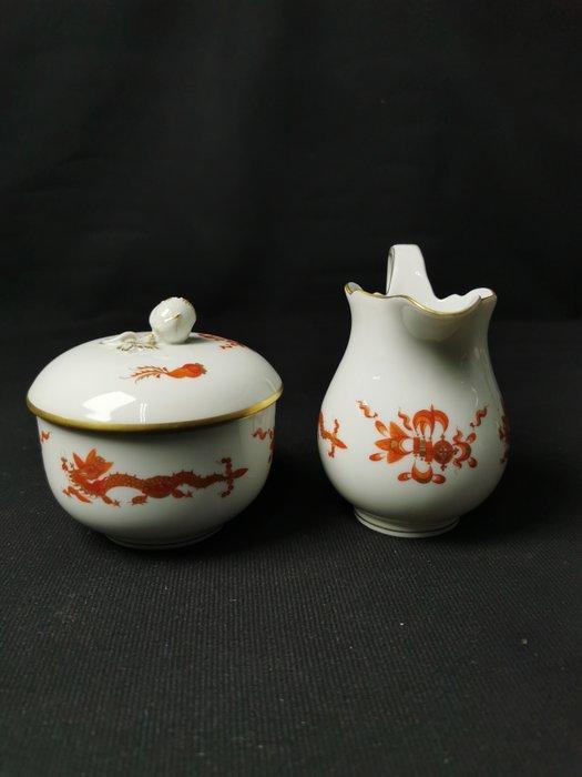 Meissen - Drago di corte Rosso - lattiera e zuccheriera -, Antiek en Kunst, Antiek | Meubels | Tafels