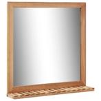 vidaXL Badkamerspiegel 60x12x62 massief walnotenhout, Huis en Inrichting, Verzenden, Nieuw