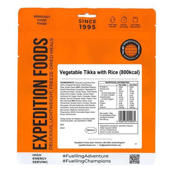 Vegetarische Tikka met Rijst - Expedition Foods, Diversen, Levensmiddelen, Verzenden
