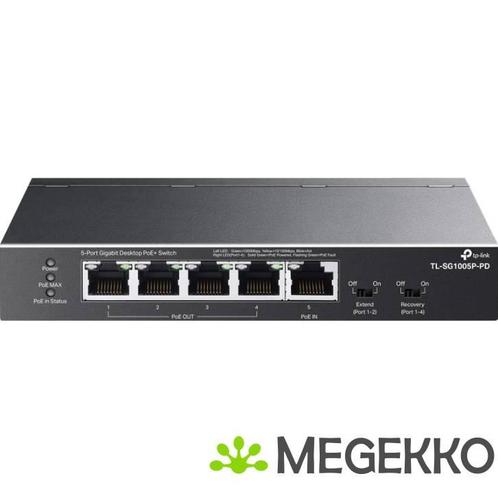TP-Link TL-SG1005P-PD switch PoE Zwart, Computers en Software, Overige Computers en Software, Nieuw, Verzenden