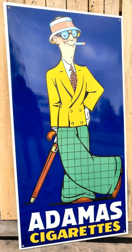 Emaille reclamebord Adamas Cigarettes GROOT, Verzamelen, Merken en Reclamevoorwerpen, Verzenden