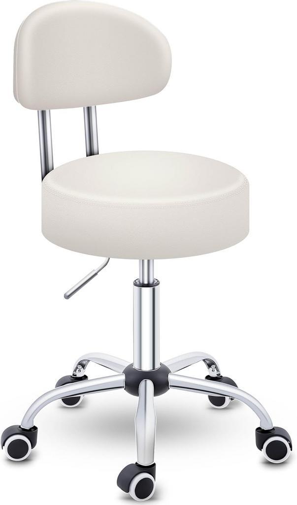 Zadelkruk - Kruk op wielen - Rolkruk - Draaikruk - Met rugle, Maison & Meubles, Chaises de bureau, Envoi