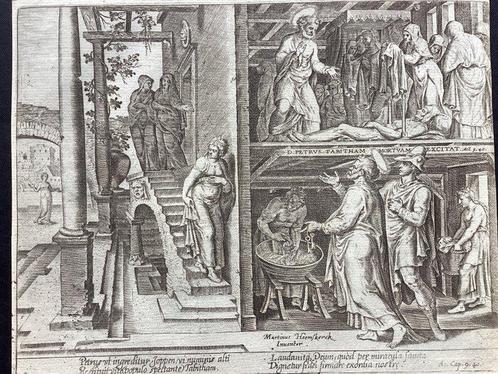 Maarten van Heemskerck (1498-1574), after - St Peter healing, Antiek en Kunst, Antiek | Overige Antiek