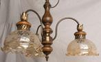Lustre - Bois, Laiton, Verre