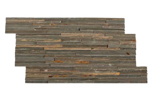 Natuurstenen steenstrips Brown Slate - 60x15 cm, Doe-het-zelf en Bouw, Tegels, Minder dan 20 cm, 60 cm of meer, 10 m² of meer