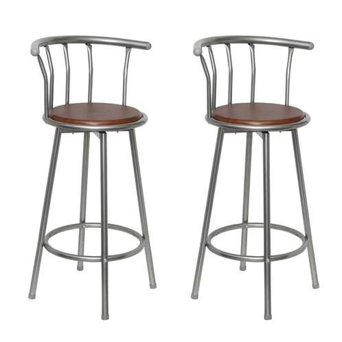 vidaXL Tabourets de bar lot de 2 marron acier, Maison & Meubles, Tabourets de bar, Neuf, Envoi