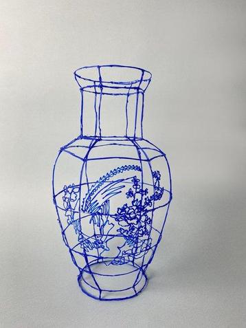 Iris Lucia Design - Iris Lucia - Vaas - 3D DRAW VASE BLUE -