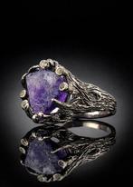 Amethist - Zilver - Ring - Donkere mystiek