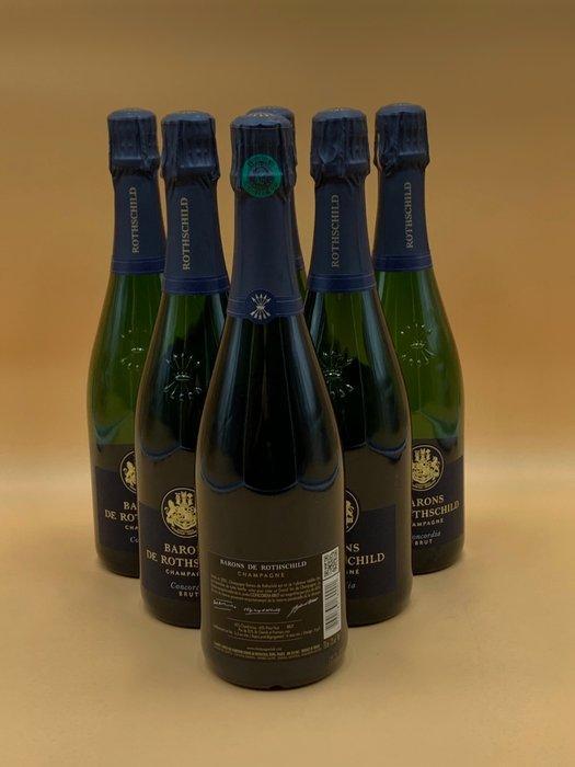 Barons de Rothschild, Concordia - Champagne Brut - 6 Flessen, Verzamelen, Wijnen