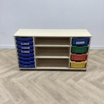 Tweedehands Schilte schoolkast vv 12 bakjes en 2x legbord,, Maison & Meubles, Armoires | Autre