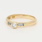 Bague - 14 carats Or jaune Diamant (Naturelle) - Diamant, Handtassen en Accessoires, Ringen, Nieuw