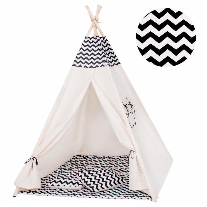 Tipitent wigwam zigzag patroon speeltent, Kinderen en Baby's, Speelgoed | Speeltenten, Nieuw, Ophalen of Verzenden
