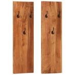 vidaXL Wandkapstokken 2 st 36x3x110 cm massief acaciahout, Huis en Inrichting, Verzenden, Nieuw