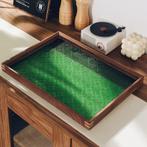 Dienblad Glas Groen Hout, Verzenden, Nieuw