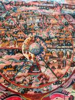 Mandala Thangka Buddha - Lebensrad 57 cm x 44 cm -, Antiek en Kunst