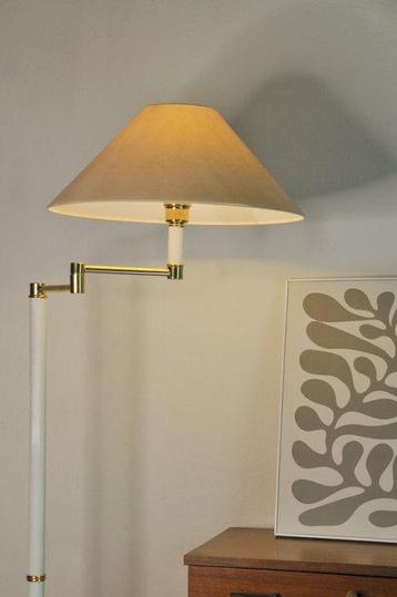 Lampadaire à bras pivotant - Laiton - vintage années 70