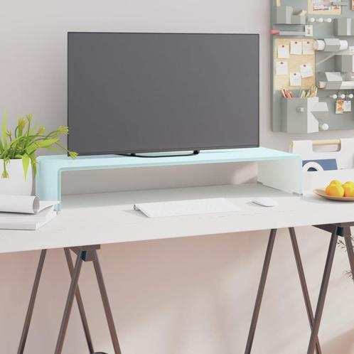 vidaXL Tv-meubel/monitorverhoger 80x30x13 cm glas groen, Huis en Inrichting, Kasten |Televisiemeubels, Nieuw, Verzenden