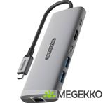Sitecom 6 in 1 USB-C Power Delivery GEN2 Multiport Adapter, Computers en Software, Verzenden, Nieuw