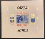 België 1942 - Groot getand Orval blok met extra foutieve, Timbres & Monnaies