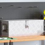 vidaXL Opbergbox 60x23,5x23 cm aluminium zilverkleurig, Verzenden, Nieuw
