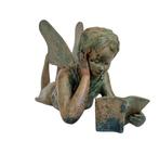Figurine - Fairy with book - Bronze