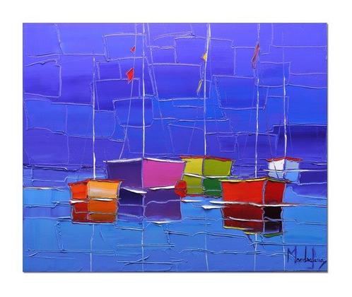 Caroline Mandrafina - Pfleger  La barque rouge  FREE, Antiek en Kunst, Kunst | Designobjecten