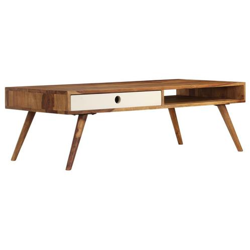 vidaXL Salontafel 110x50x35 cm massief sheeshamhout, Huis en Inrichting, Tafels | Salontafels, Nieuw, Verzenden