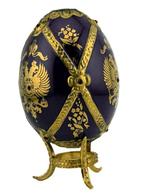 Œuf Fabergé - Oeuf Impérial Bijou accentué dor 24 carats et, Antiek en Kunst