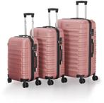 2dekans | Harde Kofferset Rome - 3-Delig - ABS - Roze, Handtassen en Accessoires, Koffers, Ophalen of Verzenden, Nieuw