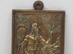 Relief, Saint Jerome in the Wilderness - 11.5 cm - Bronze