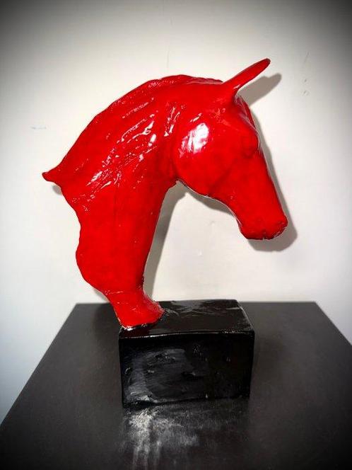 Abdoulaye Derme - sculptuur, Buste de Cheval - 24.5 cm -, Antiek en Kunst, Curiosa en Brocante