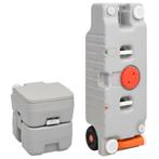 vidaXL Campingtoilet en watertankset draagbaar, Caravans en Kamperen, Kampeeraccessoires, Verzenden, Nieuw