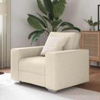 vidaXL Bank met kussen met kussen Beige 100 x 77 x 82 cm, Huis en Inrichting, Zetels | Zetels, Verzenden, Nieuw
