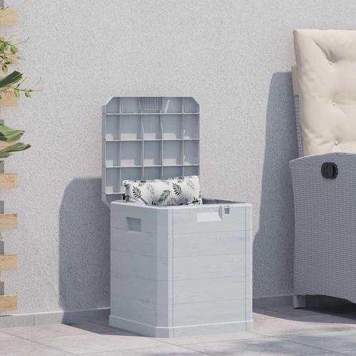vidaXL Opbergbox voor in de tuin 90 L lichtgrijs, Tuin en Terras, Bergingen en Tuinkasten, Nieuw, Verzenden