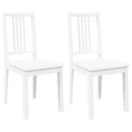 Wit Massief Hout Eetstoelen (2st) | Tweede Kansje, Gebruikt, Twee, Verzenden, Wit