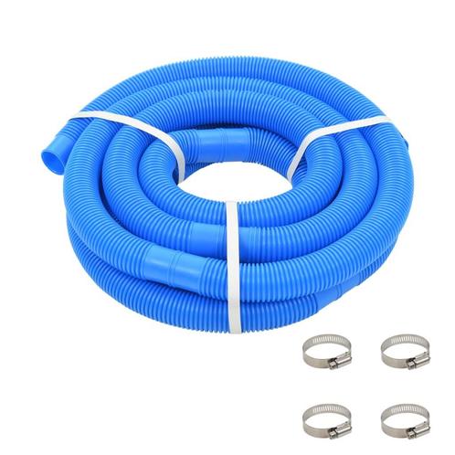 vidaXL Zwembadslang met klemmen 38 mm 6 m blauw, Tuin en Terras, Zwembaden, Nieuw, Verzenden