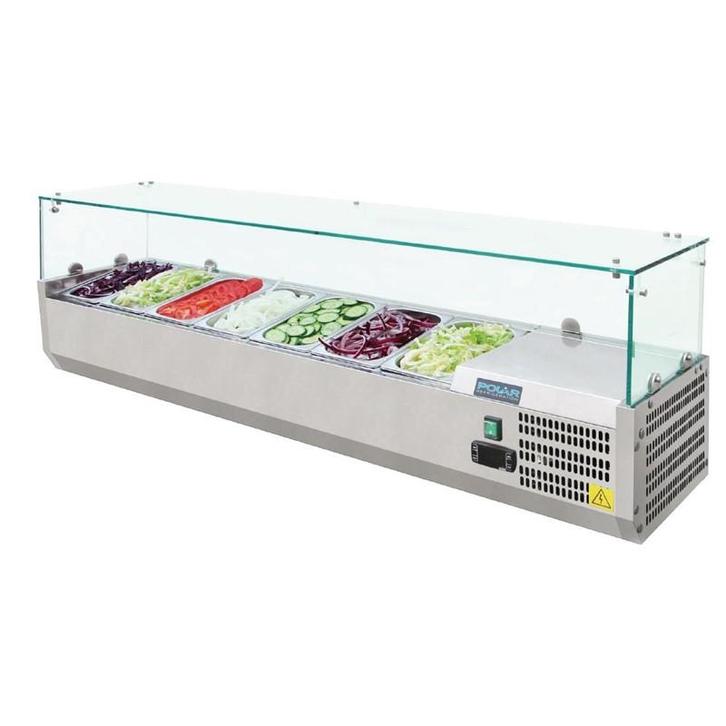 Polar G-serie opzetkoelvitrine 7x GN 1/4, Zakelijke goederen, Horeca | Keukenapparatuur, Koelen en Vriezen, Verzenden