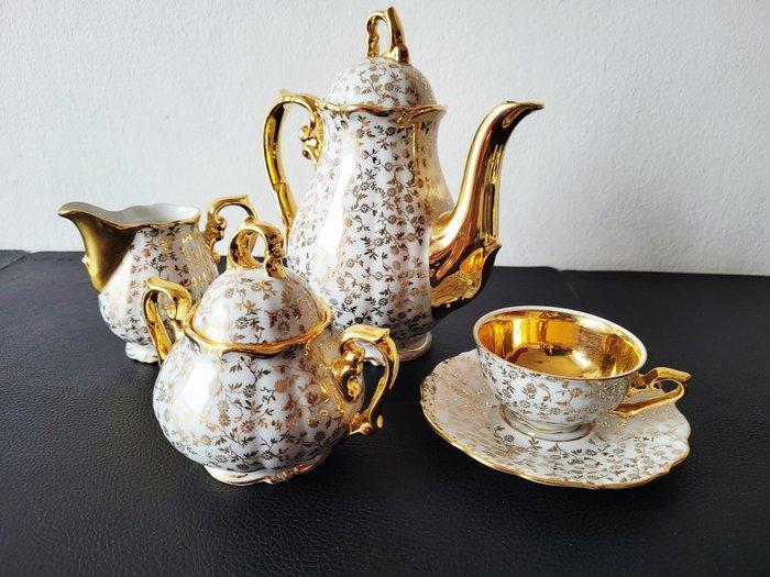 Bavaria - Koffieservies voor 6 (15) - Porselein, Verguld -, Antiek en Kunst, Antiek | Meubels | Tafels