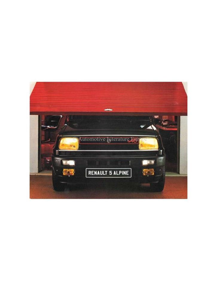 1976 RENAULT 5 ALPINE BROCHURE NEDERLANDS, Boeken, Auto's | Folders en Tijdschriften, Ophalen of Verzenden