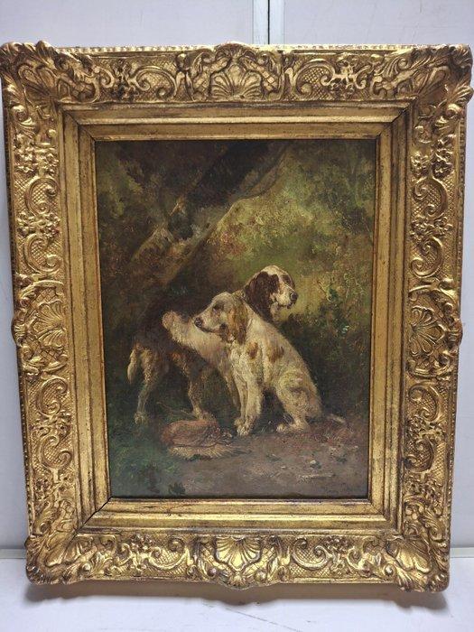 Henry Schouten (1857-1927) - Jachthonden, Antiek en Kunst, Kunst | Schilderijen | Klassiek