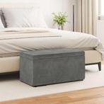 vidaXL Kruk Donkergrijs 81 x 41 x 40 cm Velvet en, Huis en Inrichting, Barkrukken, Verzenden, Nieuw