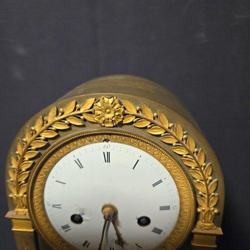 Pendule de cheminée Empire Bronze, Laiton, Marbre -, Antiek en Kunst, Antiek | Klokken