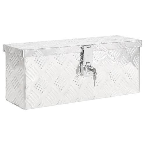 vidaXL Opbergbox 50x15x20,5 cm aluminium zilverkleurig, Doe-het-zelf en Bouw, Gereedschapskisten, Nieuw, Verzenden
