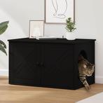 vidaXL Kattenhuis Zwart 85 x 55 x 50,5 cm Bewerkt hout, Dieren en Toebehoren, Katten-accessoires, Verzenden, Nieuw