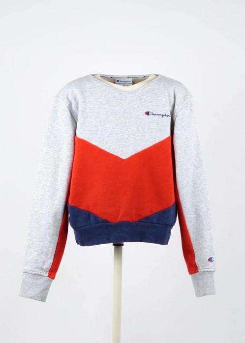 Champion Sweater in Gray/Red/Blue size XS, Kleding | Dames, Truien en Vesten, Ophalen of Verzenden