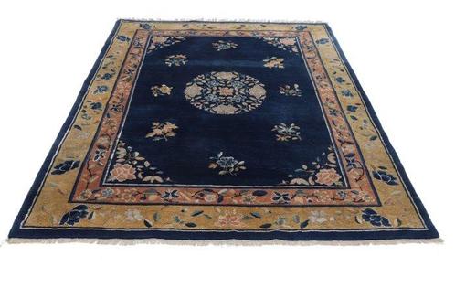 Antique Chinese Peking Carpet - Genuine Asian Handmade Rug -, Huis en Inrichting, Stoffering | Tapijten en Vloerkleden