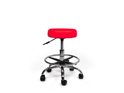 Tabouret Rood - Lage uitvoering met Voetsteun, Huis en Inrichting, Krukjes, Nieuw, In hoogte verstelbaar