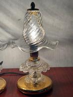 Tafellamp - Glas, Messing - Paar tafellampen