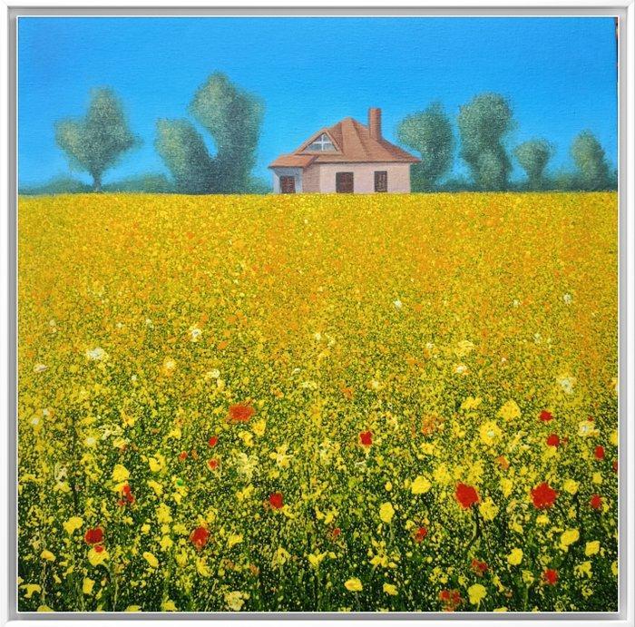 Paco Guzmán - Primavera en Sildavia, Antiek en Kunst, Kunst | Schilderijen | Modern